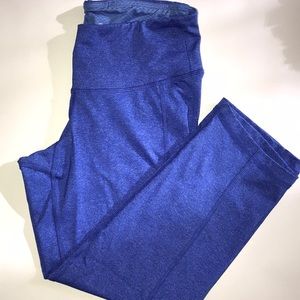 Blue cropped workout pants